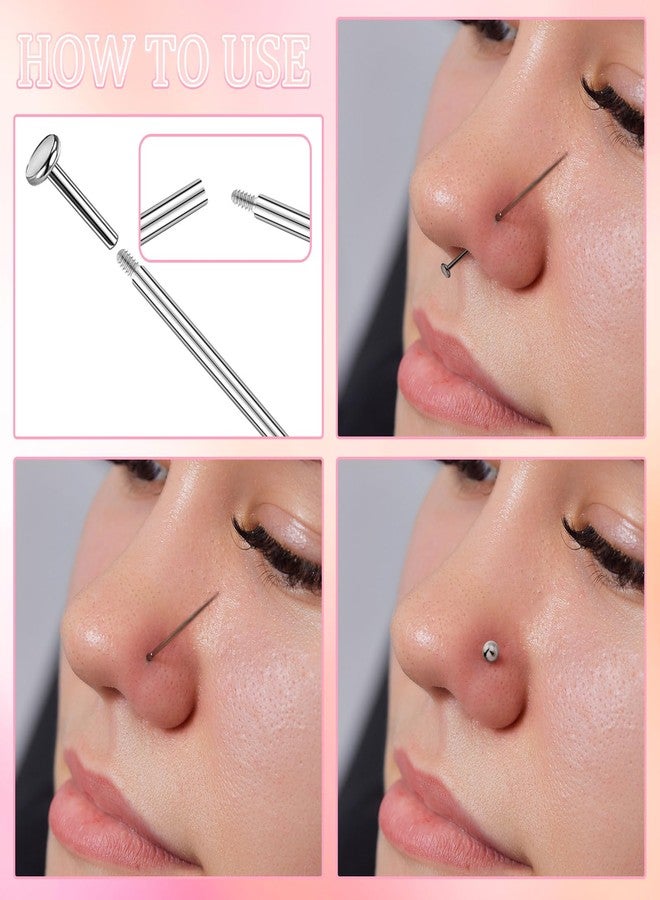 Threlaco Piercing Taper Ball Grabber Tools Kit for Changing Jewelry 14G 16G 18G 20G Stainless Steel Body Piercing Tool for Changing Jewelry Threadless Curved Insertion Pin for Ear Nose Navel Lip Eyebrow - Image 5